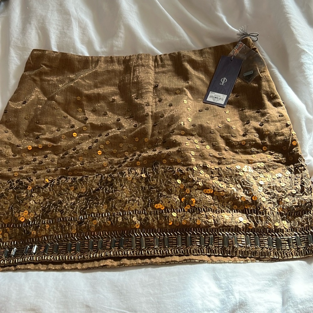 Brown sequin skirt